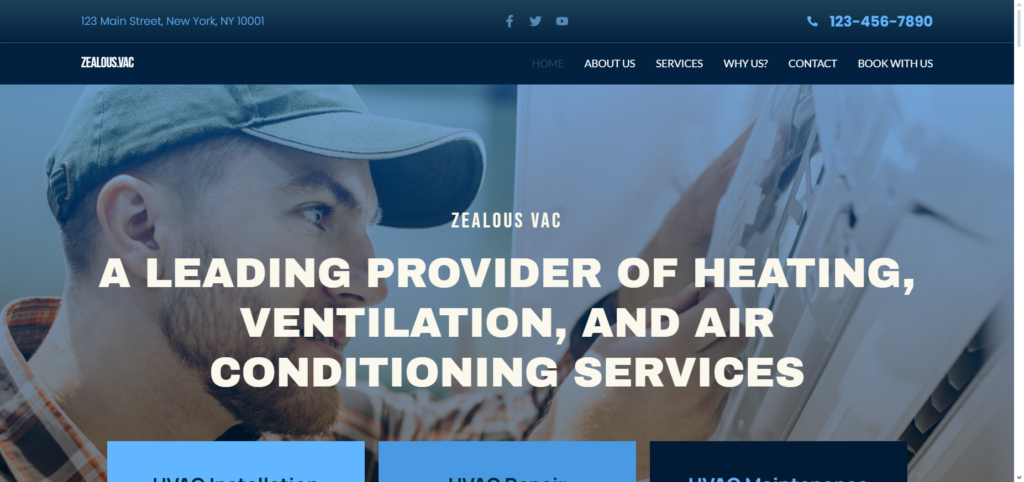 Free HVAC business website